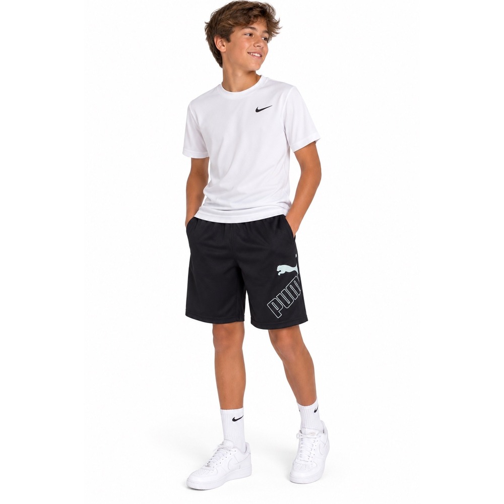 Puma Adidas Shorts Joggers Kids L 14/16 Black Grey Athletic Bundle Sportswear